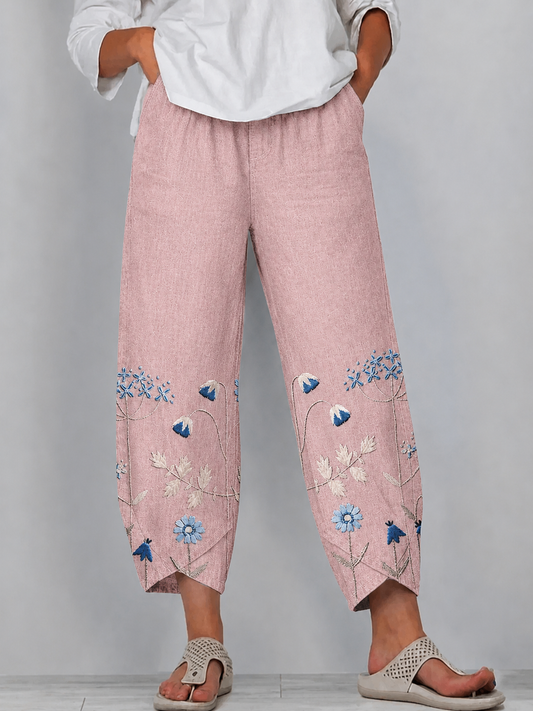 Aria | Pantalón Casual Bordado
