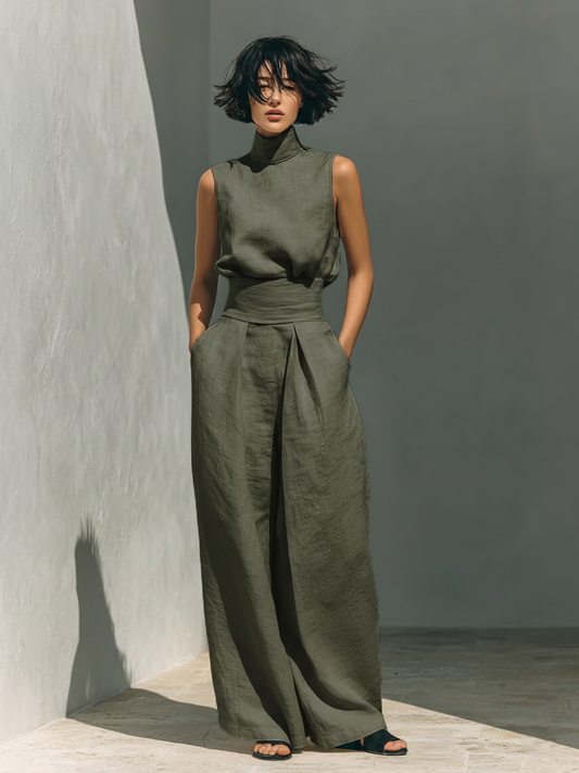 Claudia | Conjunto de Lino Sofisticado