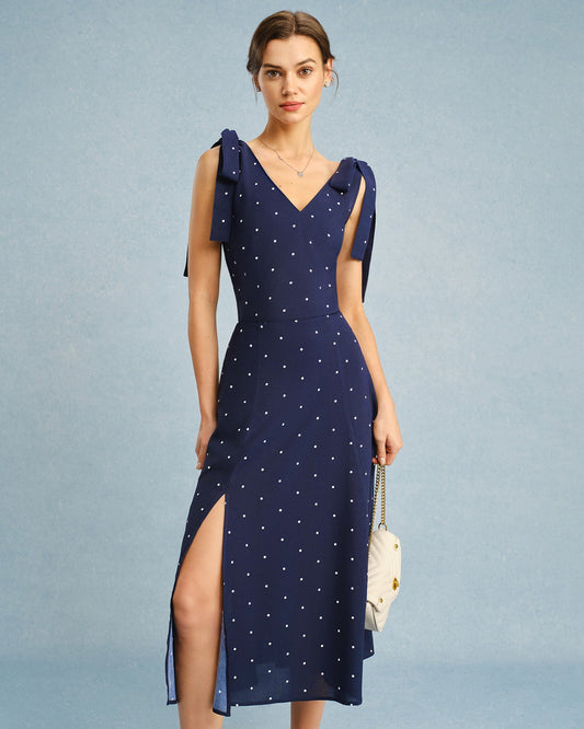 Serena | Falda midi con lunares