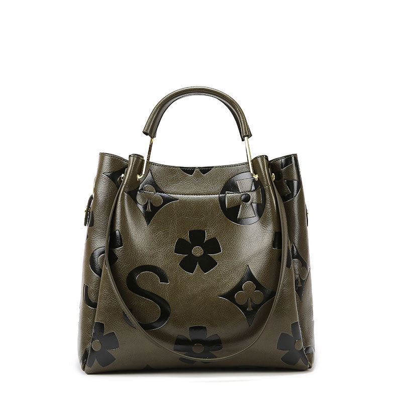 Lucia | Bolso Bucket Vintage Texturizado con Neceser Extraíble