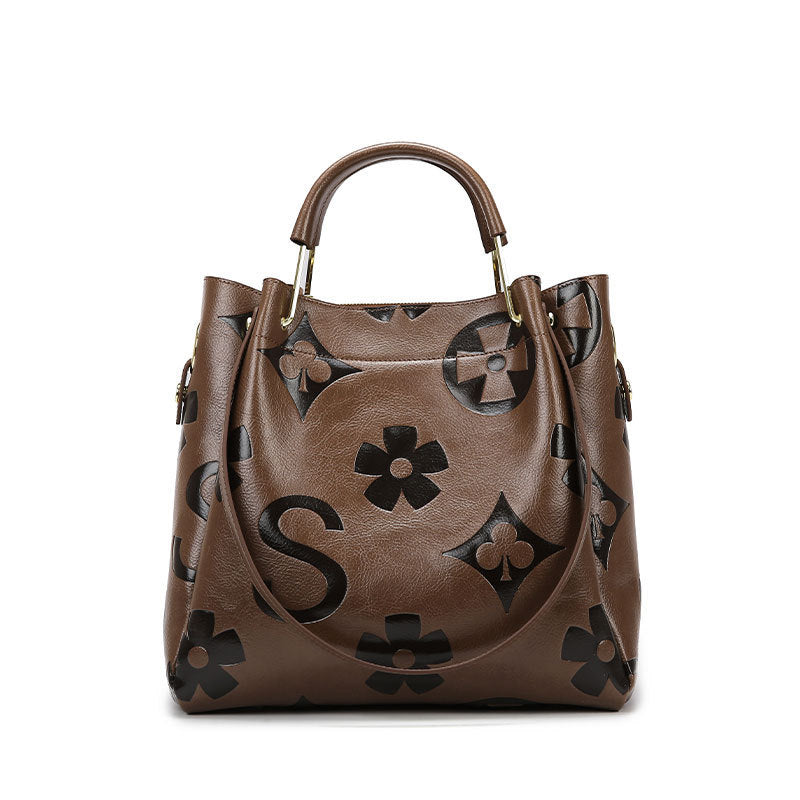 Lucia | Bolso Bucket Vintage Texturizado con Neceser Extraíble