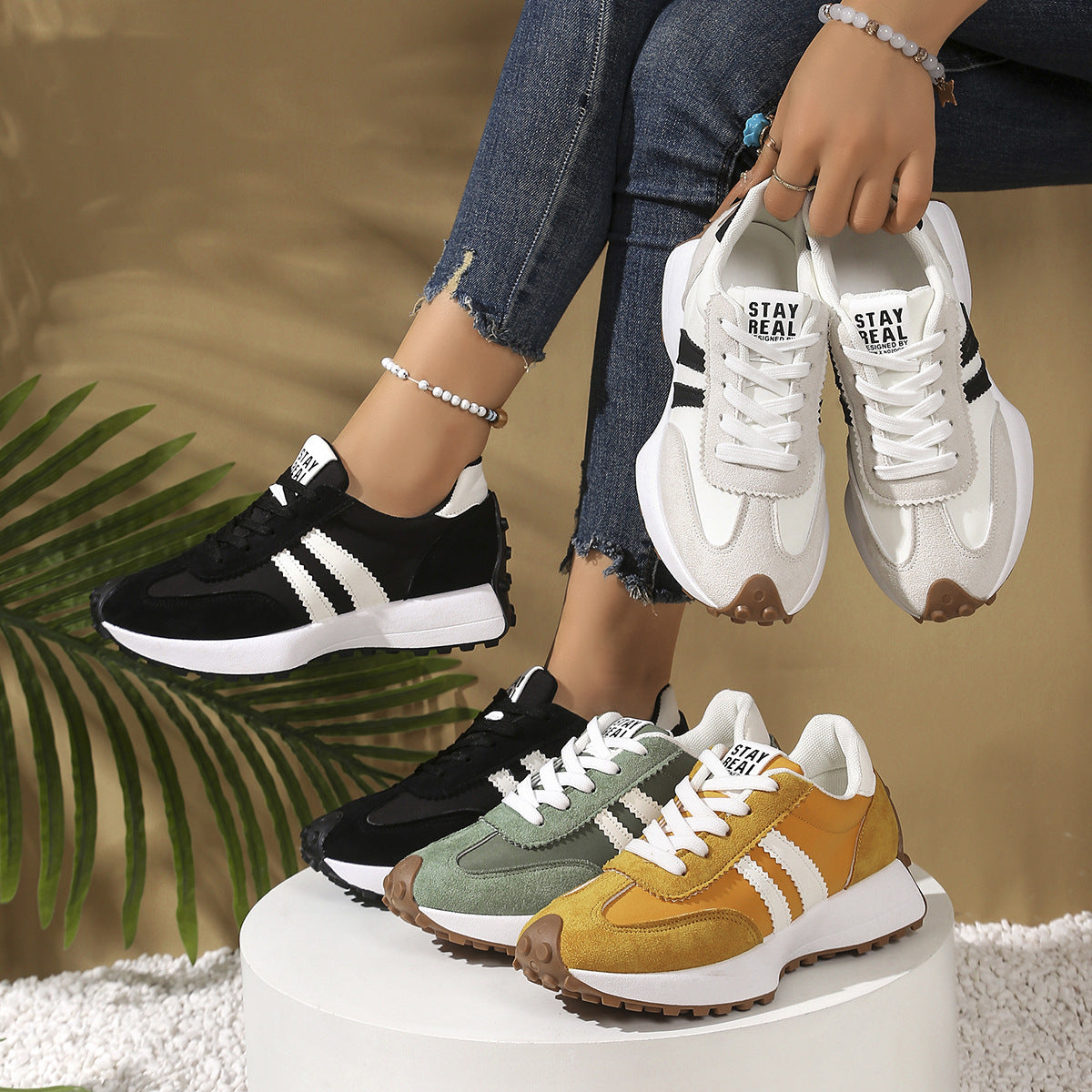 Aroa | Zapatillas Cómodas de Estilo Retro