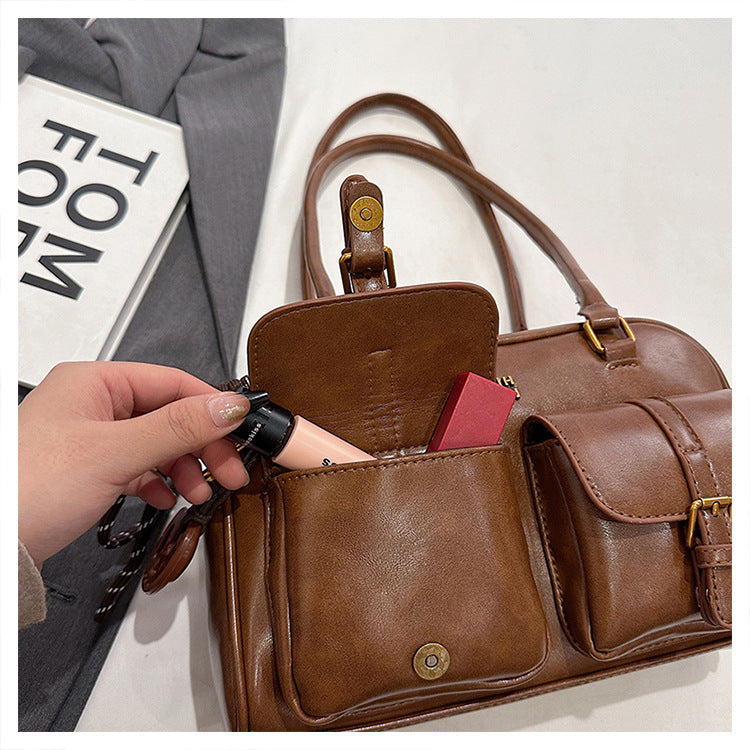 Martina | Bolso Tote Vintage Boston Acolchado – Hombro y Mano