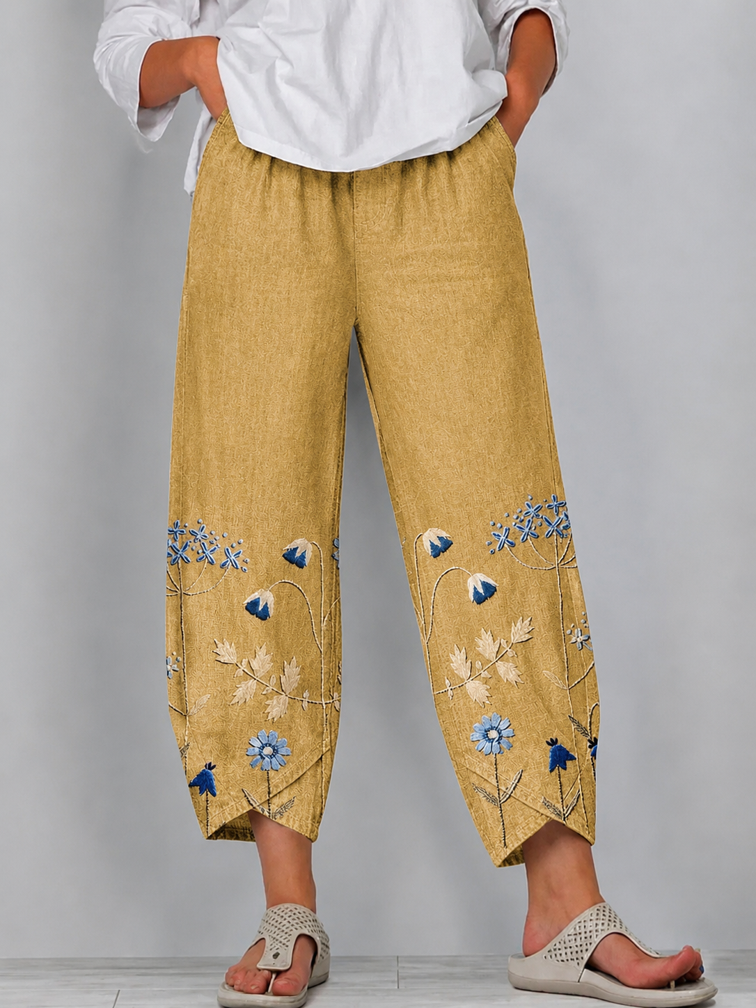 Aria | Pantalón Casual Bordado