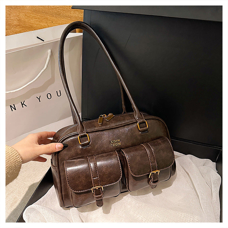 Martina | Bolso Tote Vintage Boston Acolchado – Hombro y Mano