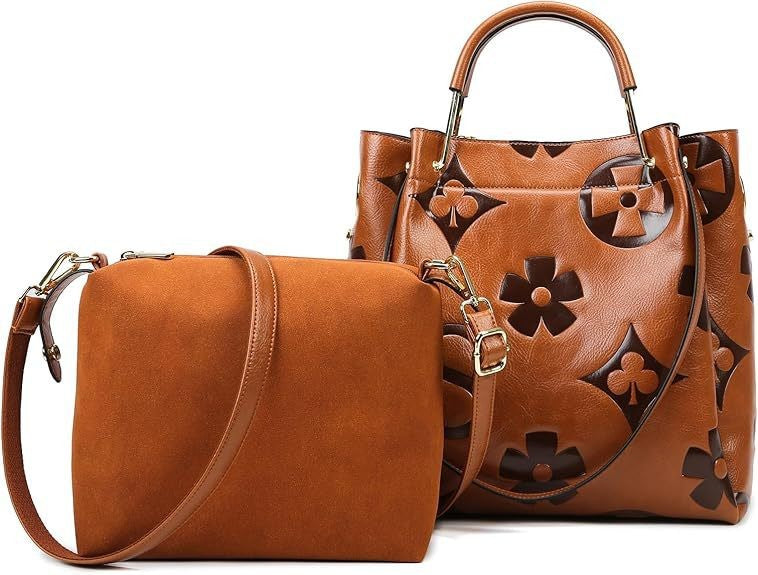 Lucia | Bolso Bucket Vintage Texturizado con Neceser Extraíble