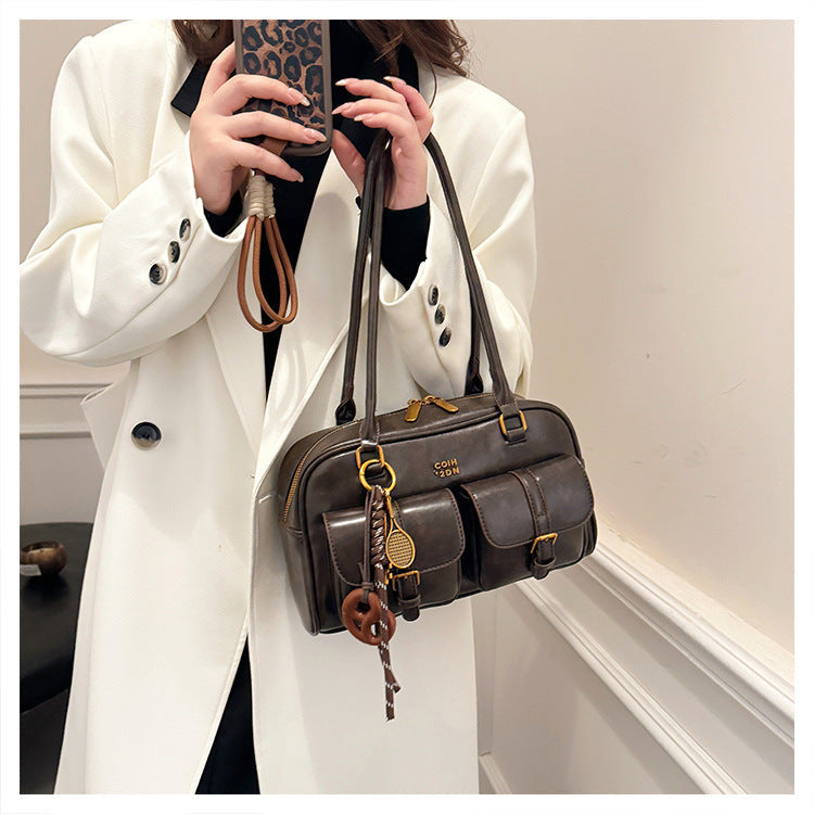 Martina | Bolso Tote Vintage Boston Acolchado – Hombro y Mano
