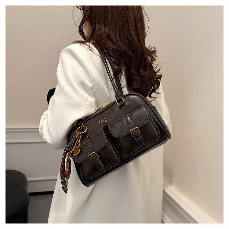 Martina | Bolso Tote Vintage Boston Acolchado – Hombro y Mano