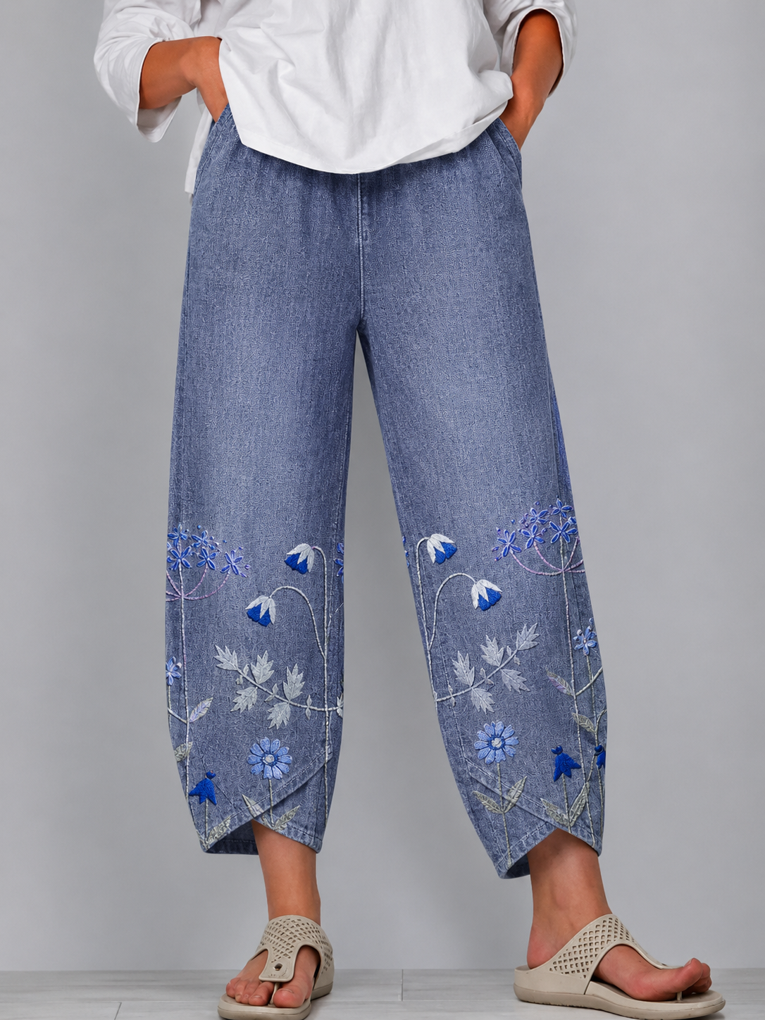 Aria | Pantalón Casual Bordado
