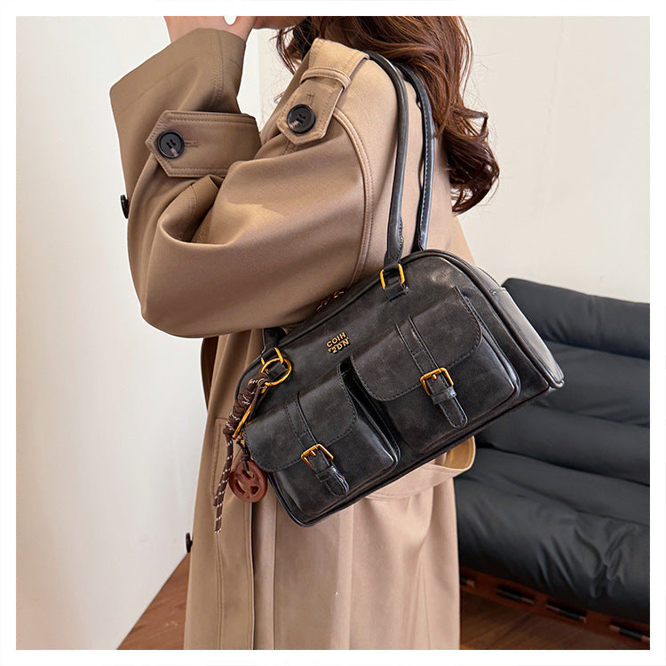 Martina | Bolso Tote Vintage Boston Acolchado – Hombro y Mano