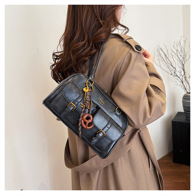 Martina | Bolso Tote Vintage Boston Acolchado – Hombro y Mano