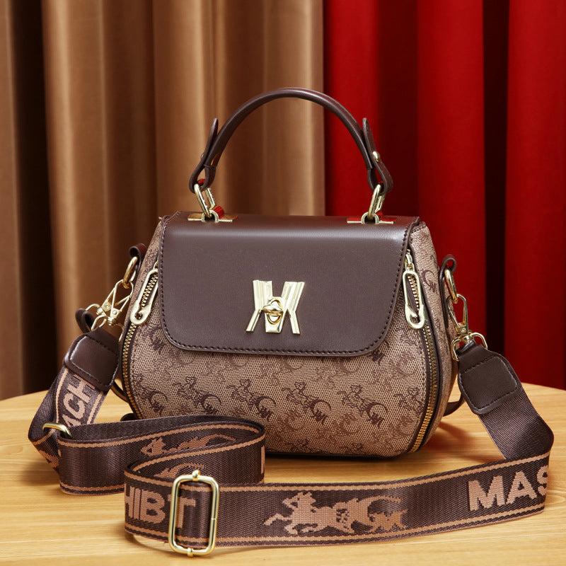 Claudia | Bolso Clásico Estampado Convertible de Hombro y Bandolera