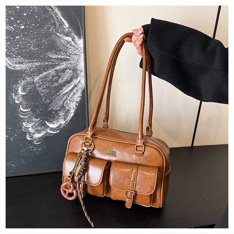 Martina | Bolso Tote Vintage Boston Acolchado – Hombro y Mano