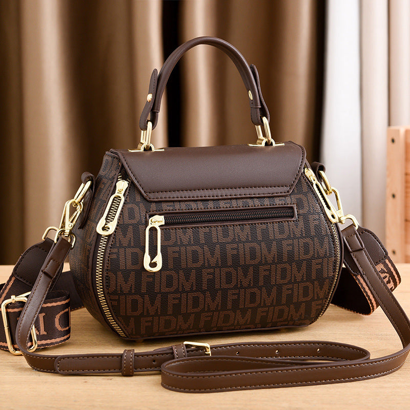Claudia | Bolso Clásico Estampado Convertible de Hombro y Bandolera