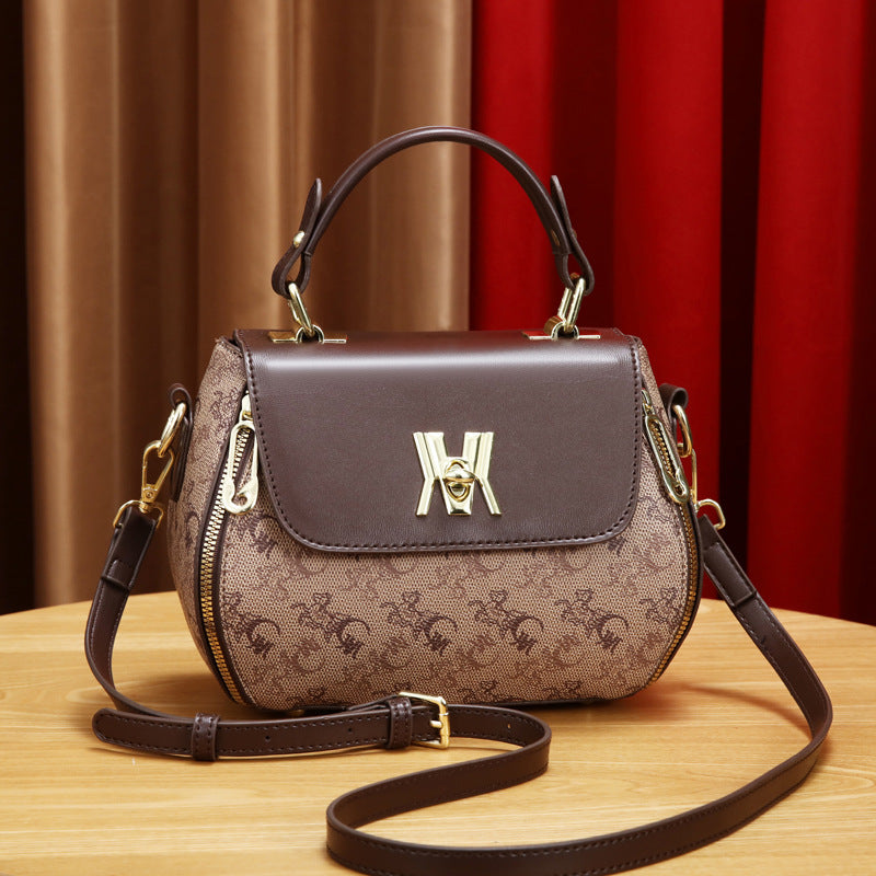 Claudia | Bolso Clásico Estampado Convertible de Hombro y Bandolera