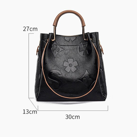Lucia | Bolso Bucket Vintage Texturizado con Neceser Extraíble