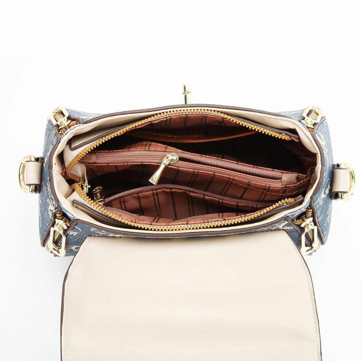 Claudia | Bolso Clásico Estampado Convertible de Hombro y Bandolera