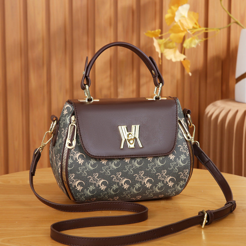 Claudia | Bolso Clásico Estampado Convertible de Hombro y Bandolera