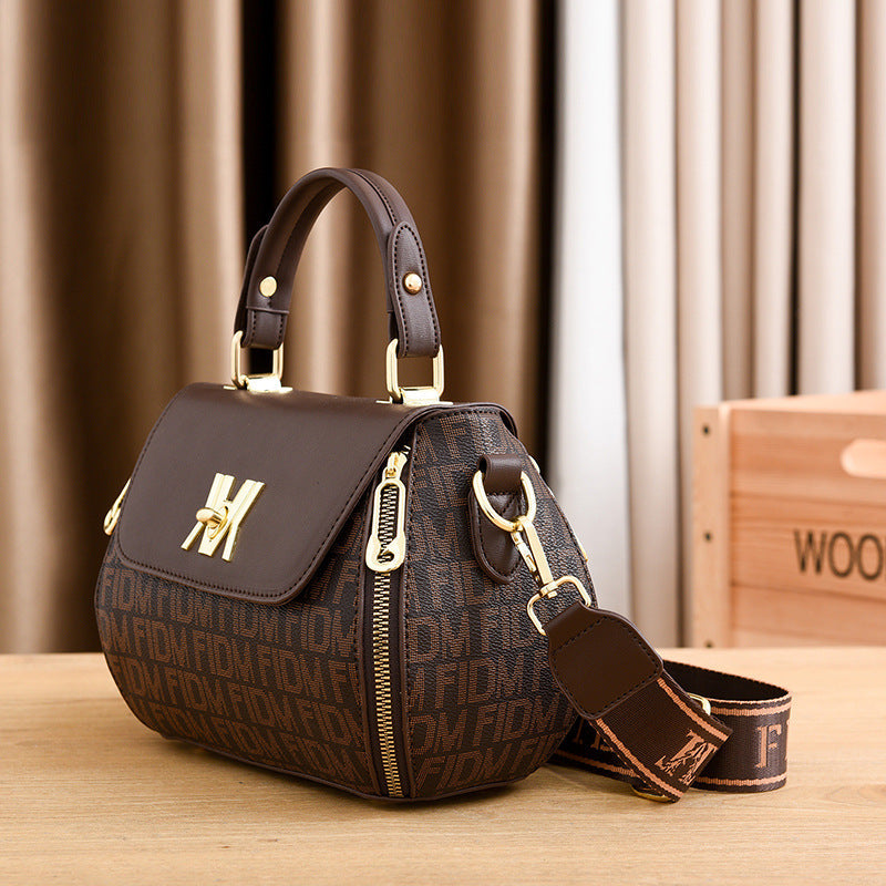Claudia | Bolso Clásico Estampado Convertible de Hombro y Bandolera