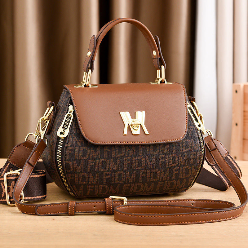 Claudia | Bolso Clásico Estampado Convertible de Hombro y Bandolera