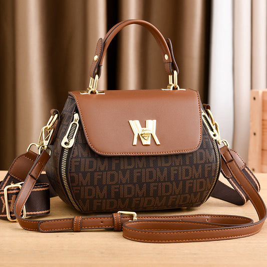 Claudia | Bolso Clásico Estampado Convertible de Hombro y Bandolera