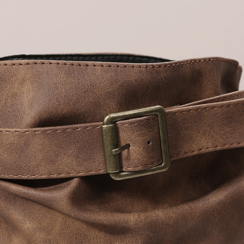 Laia | Botas de Hebillas con Acabado Vintage