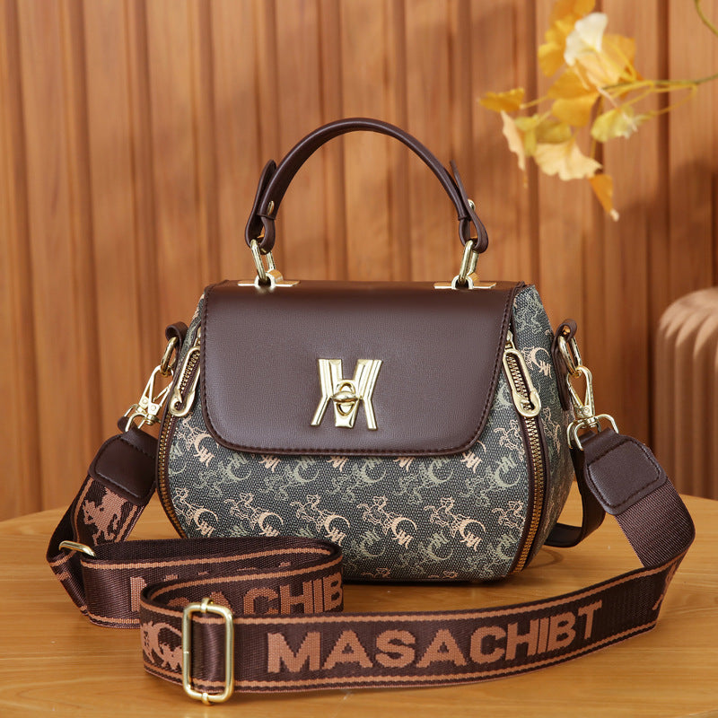 Claudia | Bolso Clásico Estampado Convertible de Hombro y Bandolera