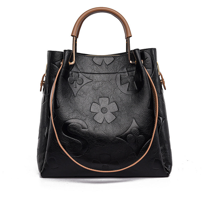 Lucia | Bolso Bucket Vintage Texturizado con Neceser Extraíble
