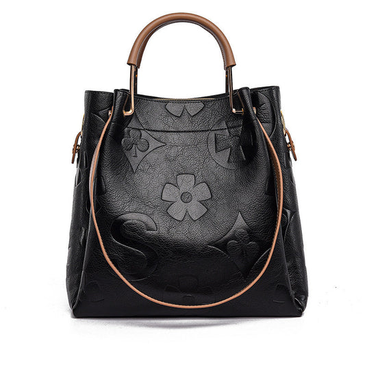 Lucia | Bolso Bucket Vintage Texturizado con Neceser Extraíble