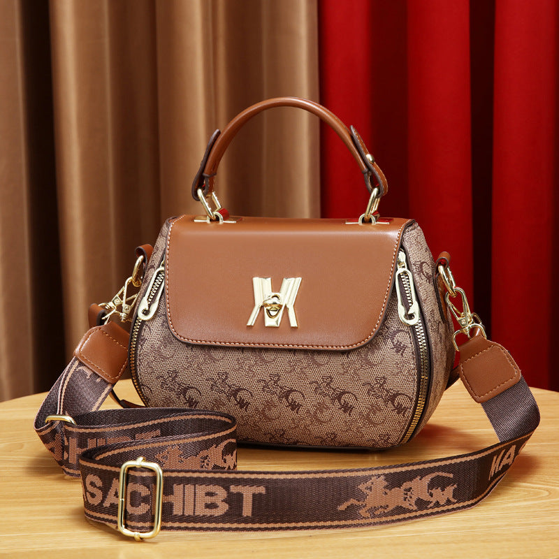 Claudia | Bolso Clásico Estampado Convertible de Hombro y Bandolera