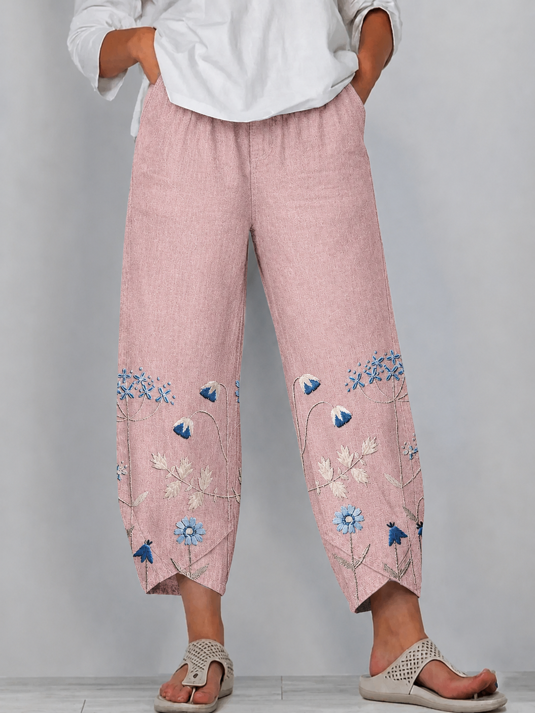 Aria | Pantalón Casual Bordado