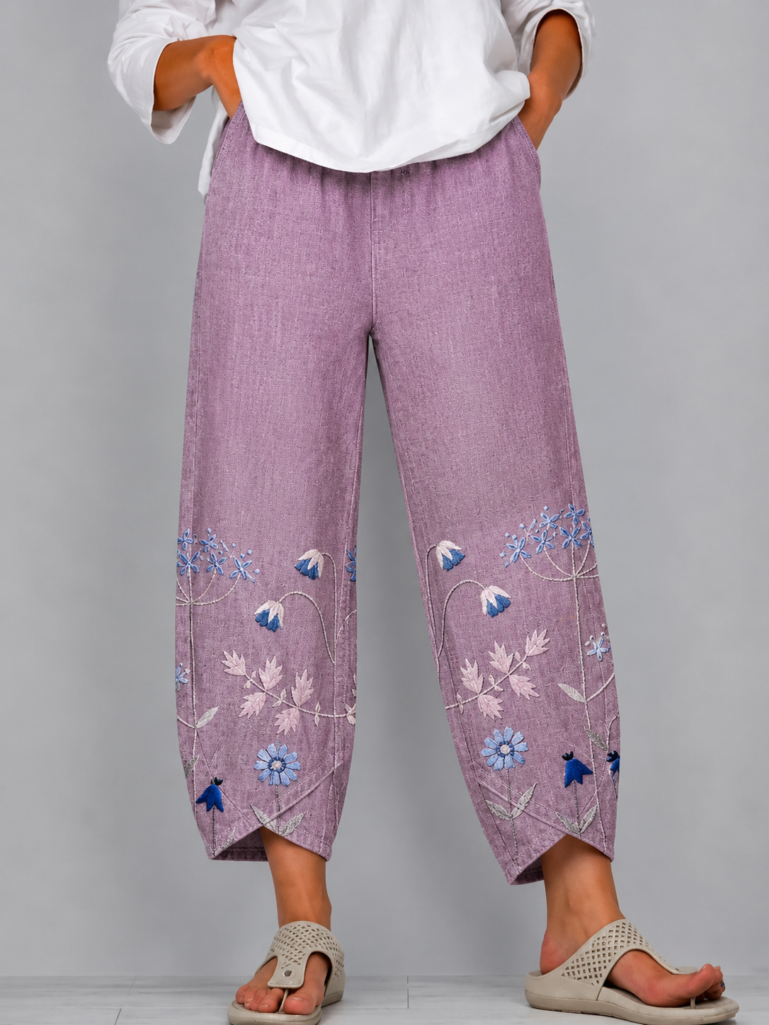 Aria | Pantalón Casual Bordado