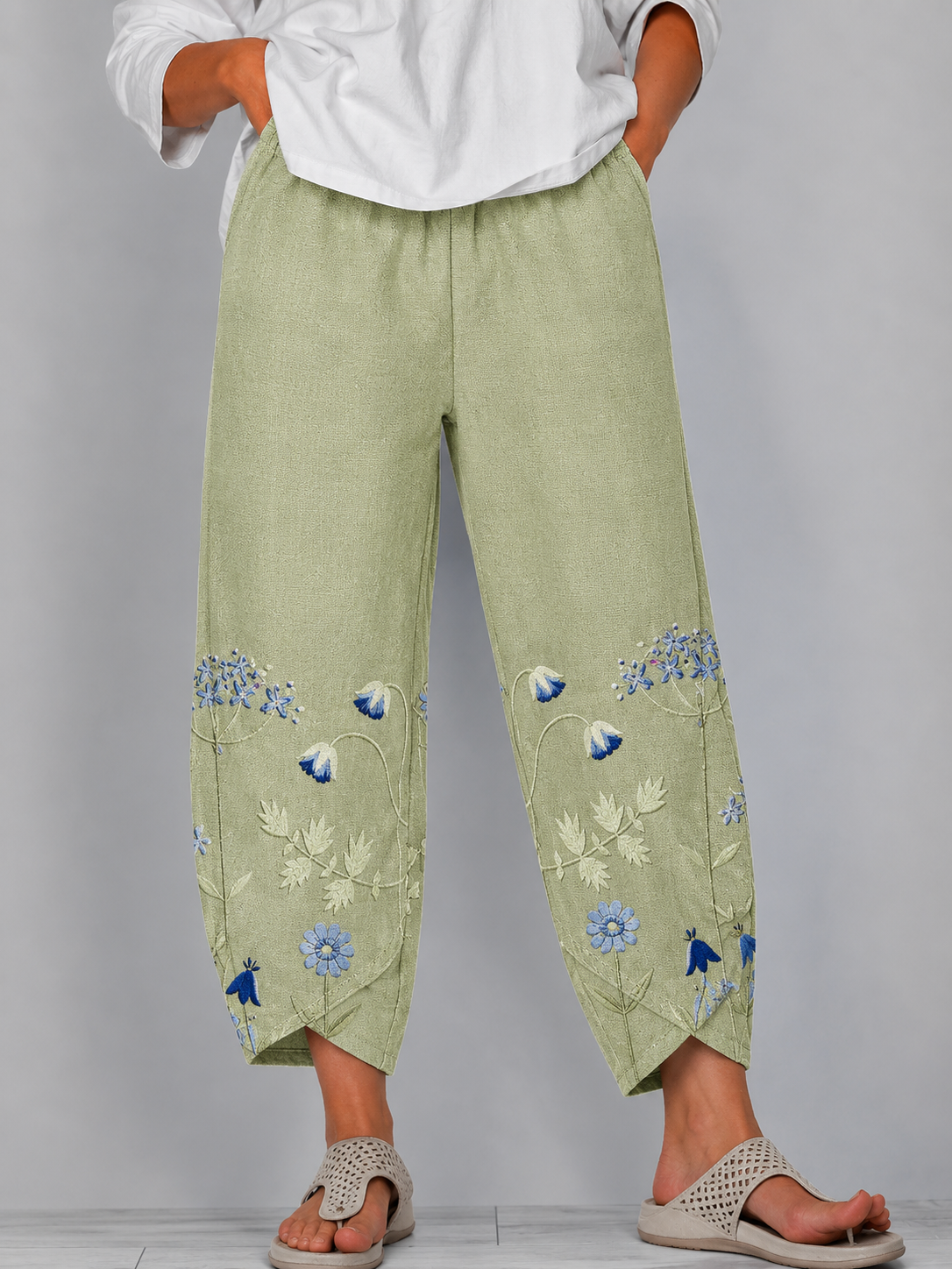 Aria | Pantalón Casual Bordado