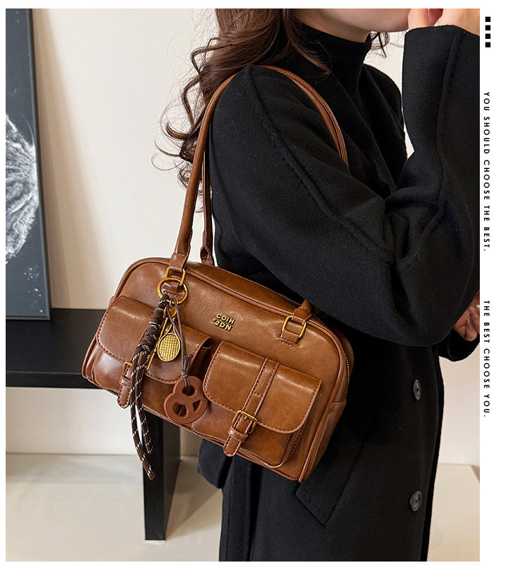 Martina | Bolso Tote Vintage Boston Acolchado – Hombro y Mano