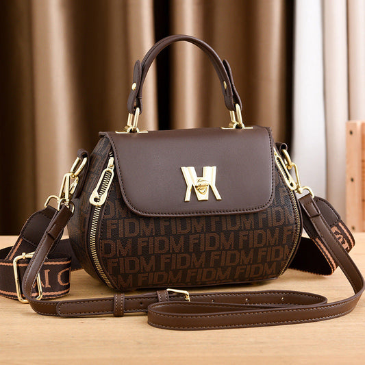 Claudia | Bolso Clásico Estampado Convertible de Hombro y Bandolera