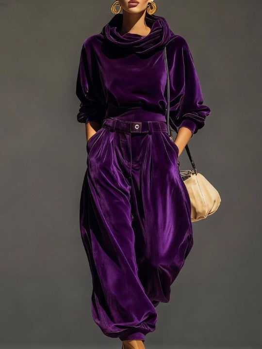 Aurora | Conjunto Vintage de Terciopelo con Cinturón