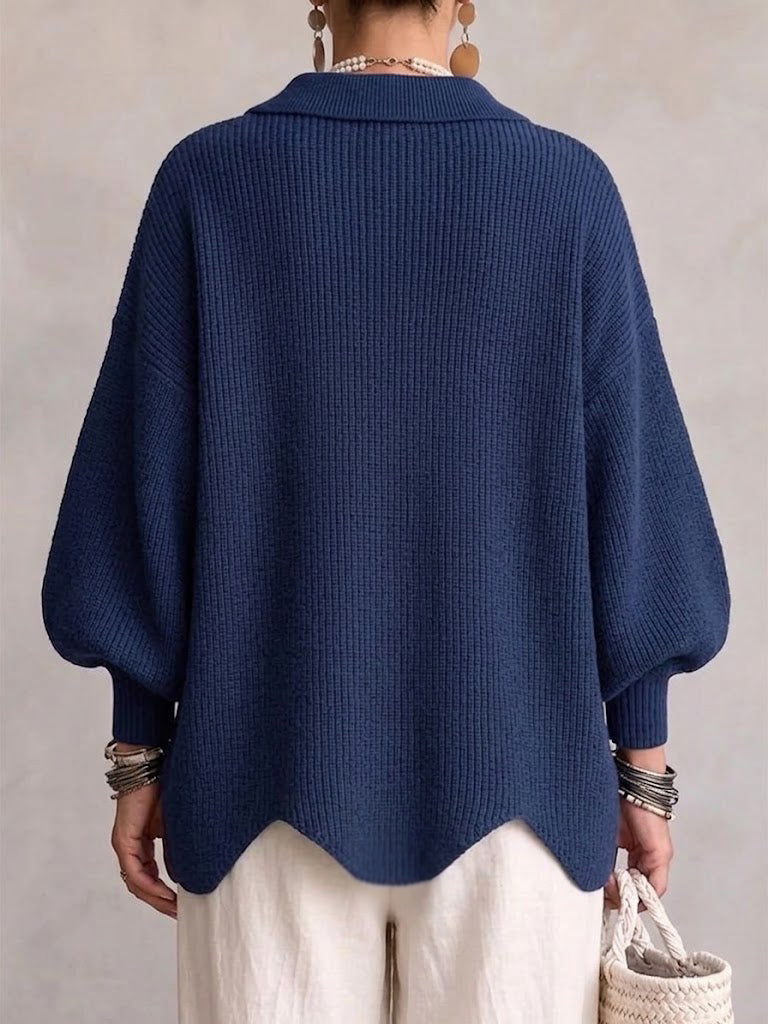 Karina | Cárdigan Oversize con Cuello y Botones