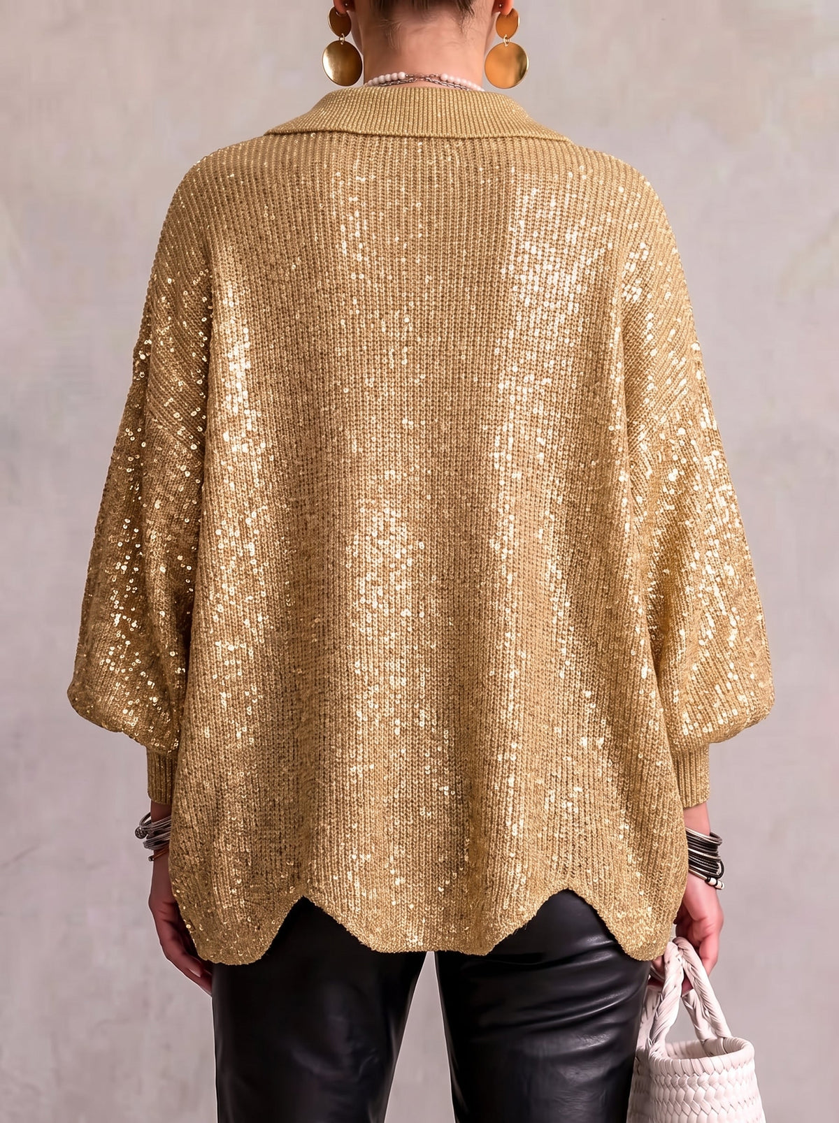 Karina | Cárdigan Oversize con Cuello y Botones