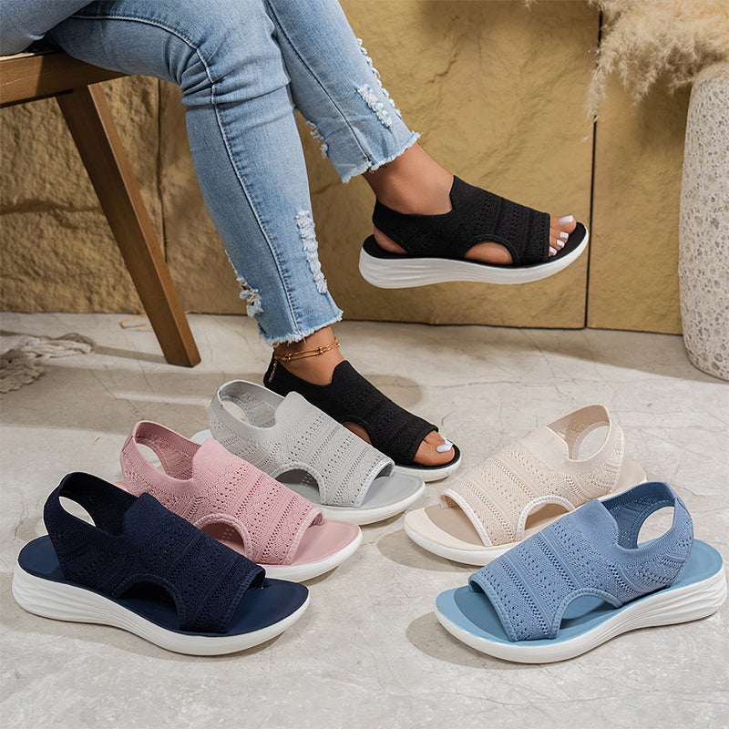 Laia | Sandalias de plataforma de punto transpirable