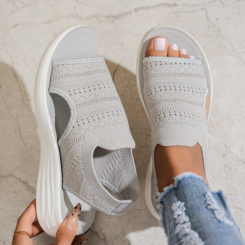 Laia | Sandalias de plataforma de punto transpirable