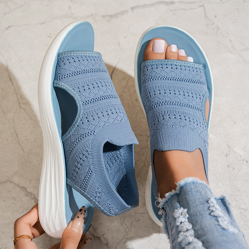 Laia | Sandalias de plataforma de punto transpirable