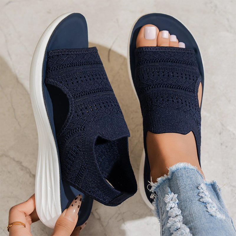 Laia | Sandalias de plataforma de punto transpirable